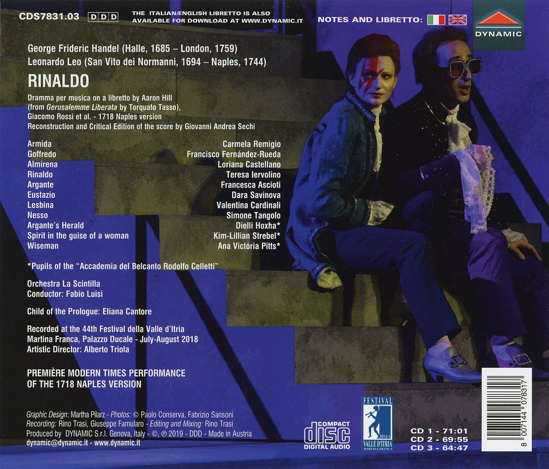 makdelart - classique: Handel - Leo: Rinaldo (Fabio Luisi) [3CD]