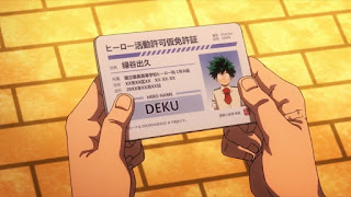 ヒーロー仮免許証 ヒロアカ 緑谷出久 かっこいい Midoriya Izuku デク DEKU 僕のヒーローアカデミア アニメ 僕のヒーローアカデミア My Hero Academia