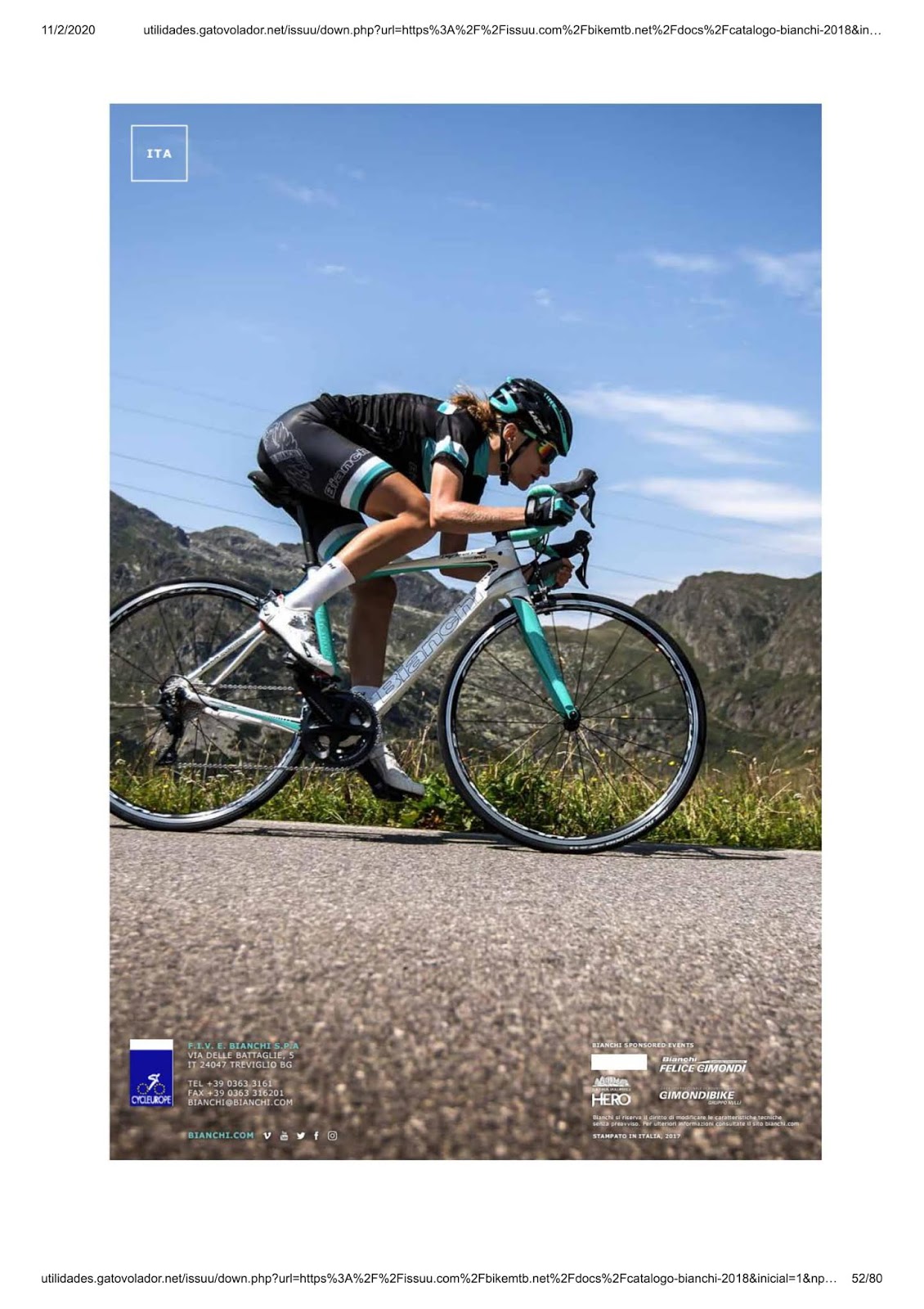 CATALOGUES BIANCHI BIANCHI 2018