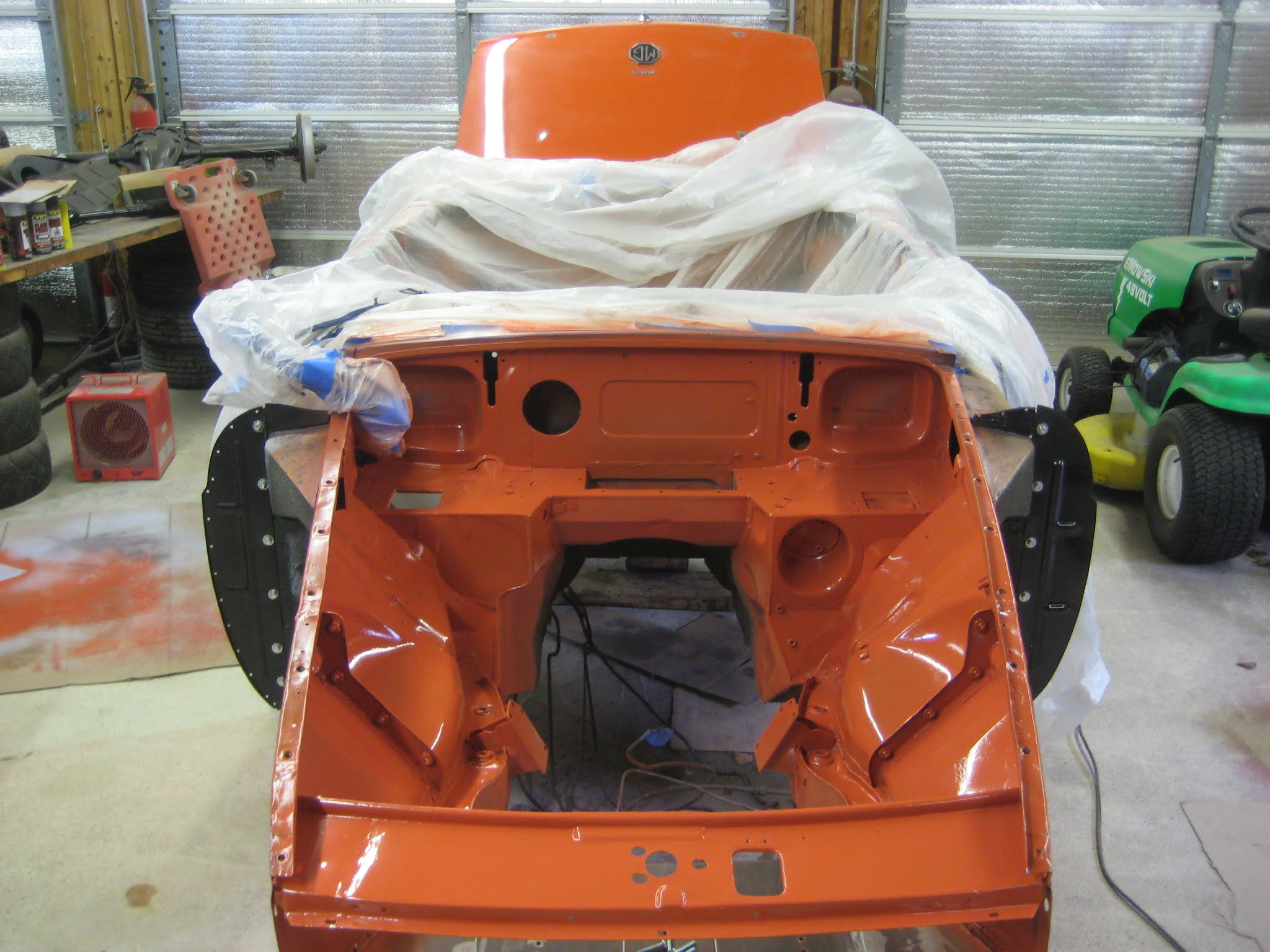 Adam's MGB Restoration Engine Bay Paint