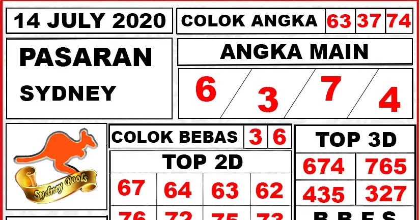 PREDIKSI TOGEL ONLINE SYDNEY HARI INI SELASA 14 JULY 2020