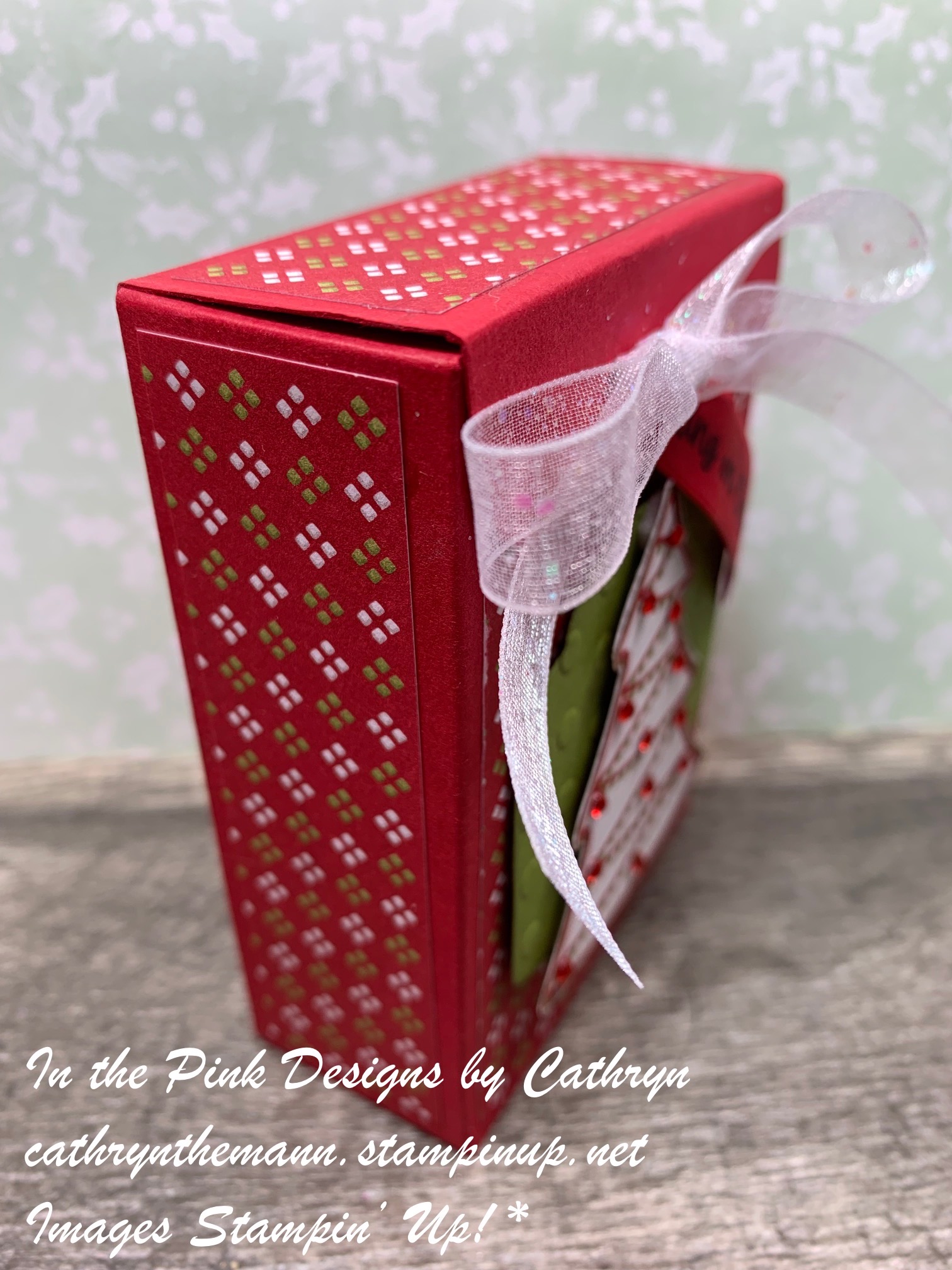 In the Pink, Designs by Cathryn LITTLE DEBBIE CHRISTMAS TREE CAKE BOX