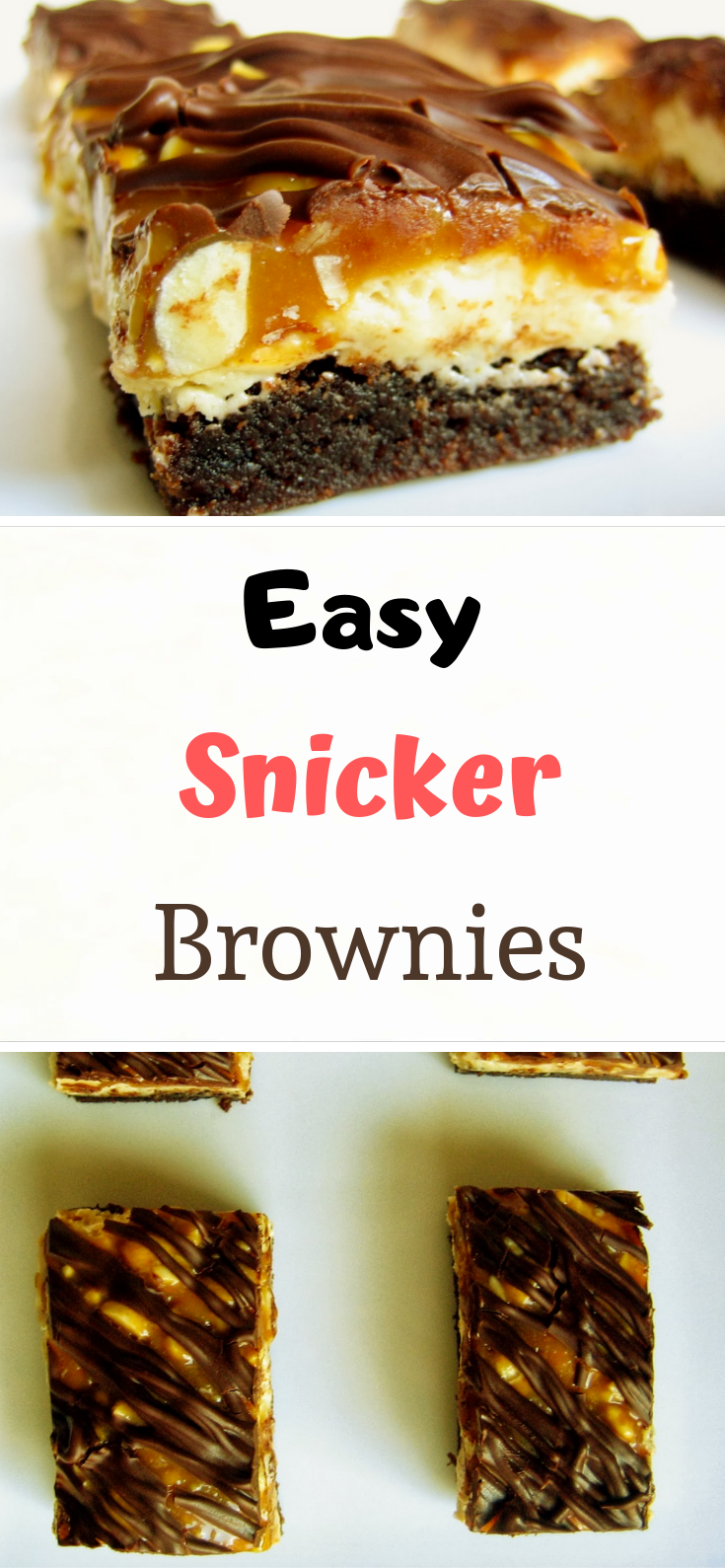 Easy Snicker Brownies Recipe Reni's Kitchen