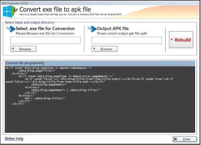 Online converter to exe apk file File extension