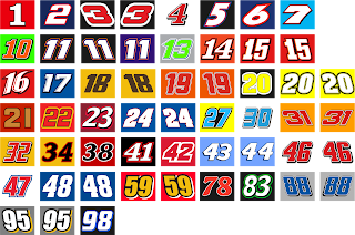 Sports Logo Spot: NASCAR Sprint Cup Number Set