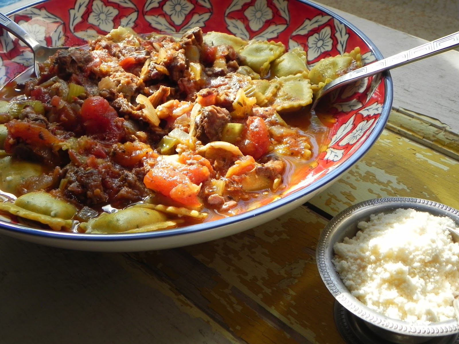 Let Them Eat Healthy Slow Cooker Beef Shank & Fresh Tomato Sauce