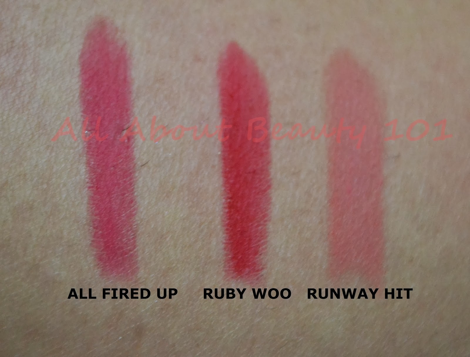 MAC Retro Matte Lipstick  Ruby Woo, All Fired Up, Dangerous