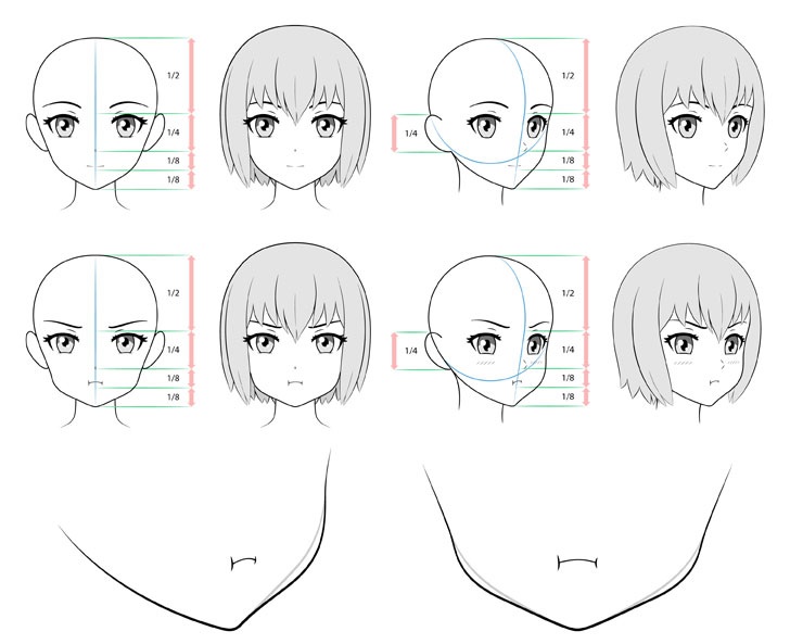Cara Menggambar Wajah Sketsa Anime Simple Eyes - IMAGESEE