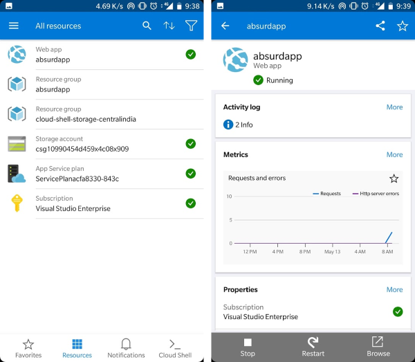 Aplicación móvil de Azure para Android e iOS