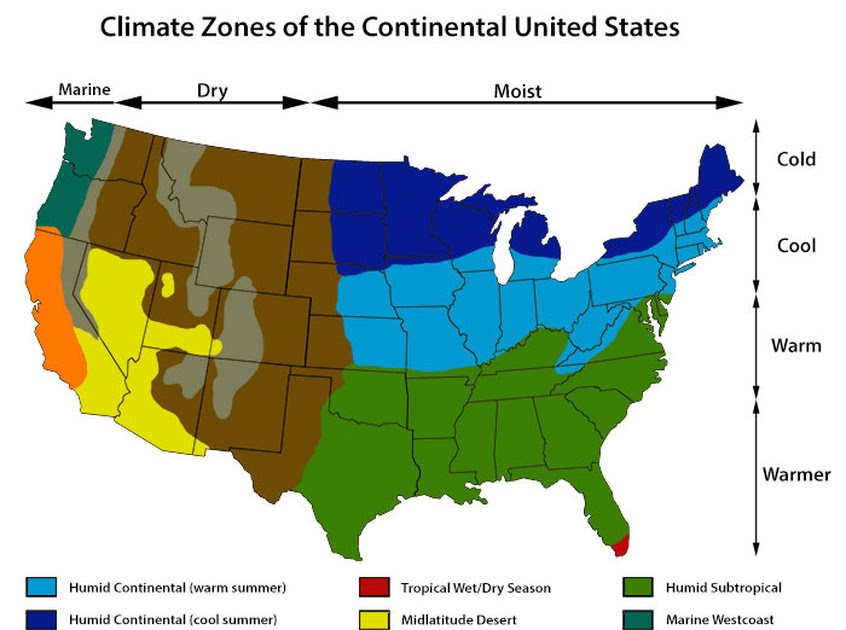 Infographics Maps Music and More - Us Climate Zones 