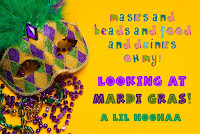 Blog With Friends, a multi-blogger project based post incorporating a theme, Mardi Gras | Looking at Mardi Gras by P.J. of A 'lil HooHaa | Featured on www.BakingInATornado.com