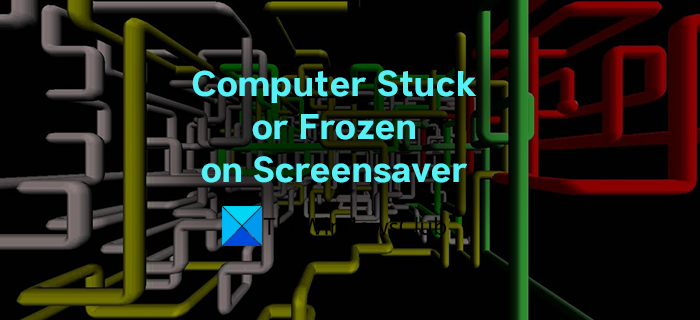 Computadora atascada o congelada en el protector de pantalla