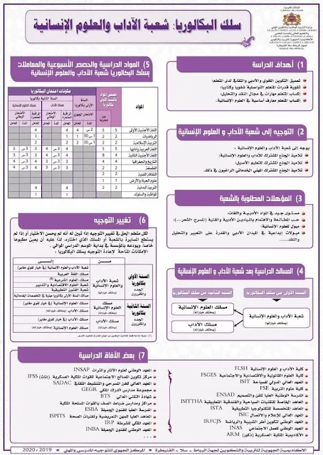 معلومات عن مسالك البكالوريا للتوجيه بعد الثالثة إعدادي