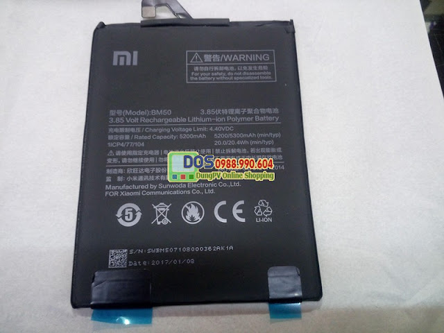Thay pin xiaomi Mi Max 2 chính hãng dung lượng 5300 mah 