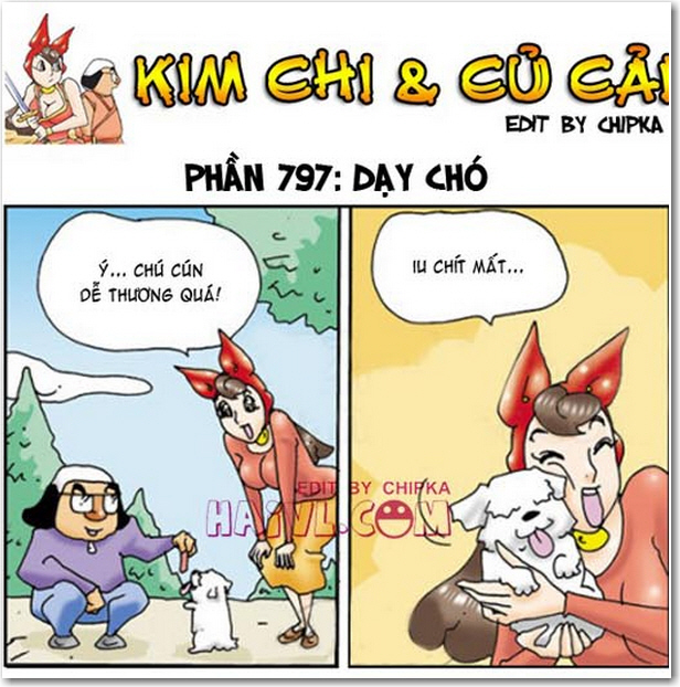 Kim chi và củ cải phần 797 - Dạy chó.  Đón xem trọn bộ truyện tranh 18+ Kim chi và củ cải tại góc thư giản