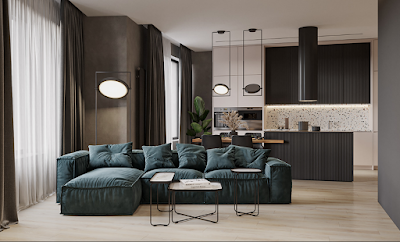 Diseño muebles de cocina: Diseño de cocina en blanco y negro