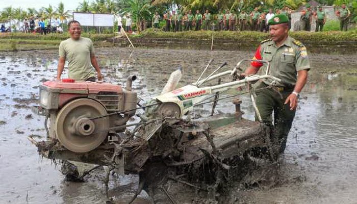 Brigade Tanam TNI Wujudkan Swasembada Beras Tabanan