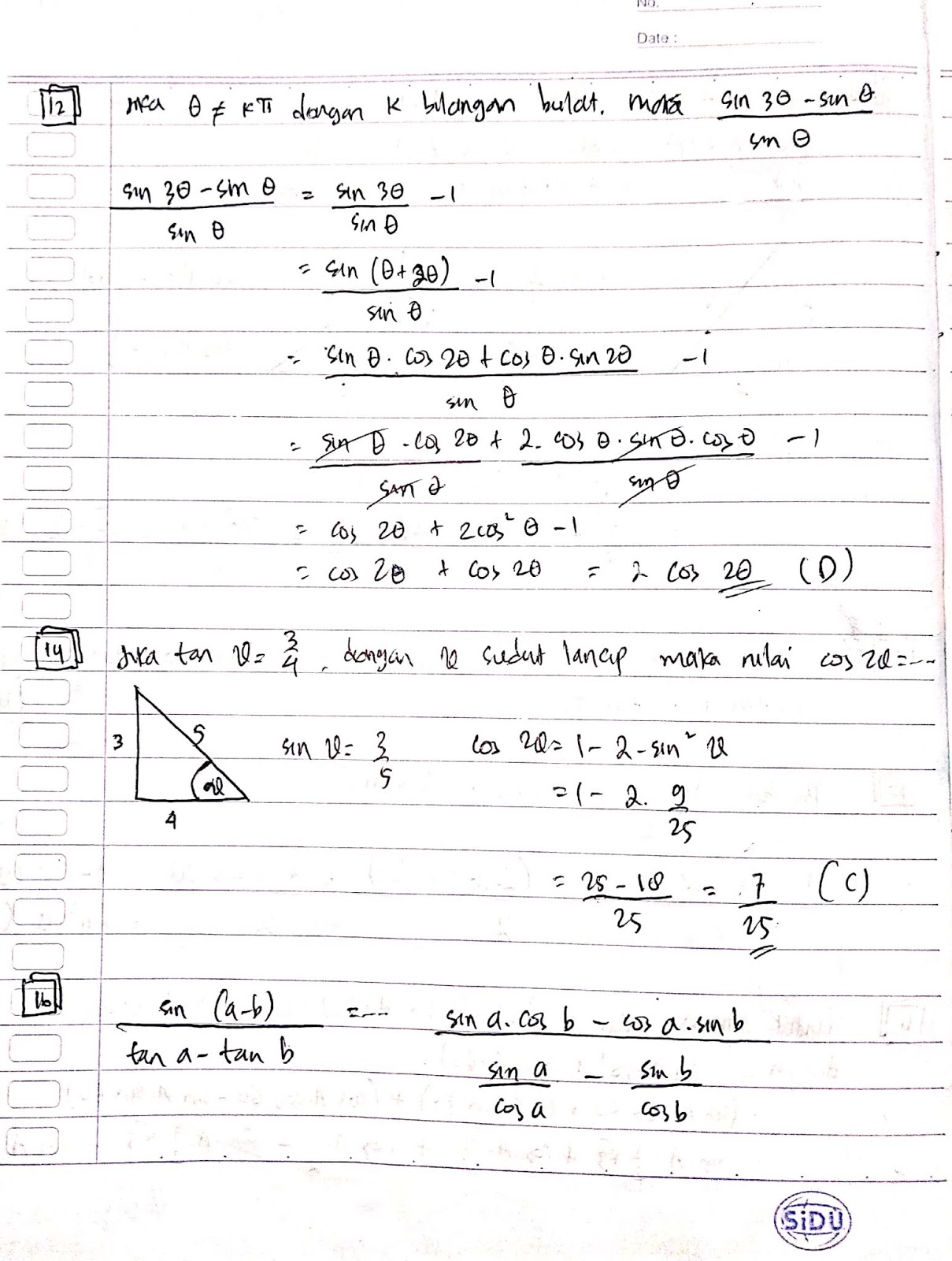 Pembahasan Soal HOTS Trigonometri Febri's Web