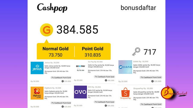 CashPop Aplikasi penghasil saldo Gopay OVO Dana LinkAja tercepat