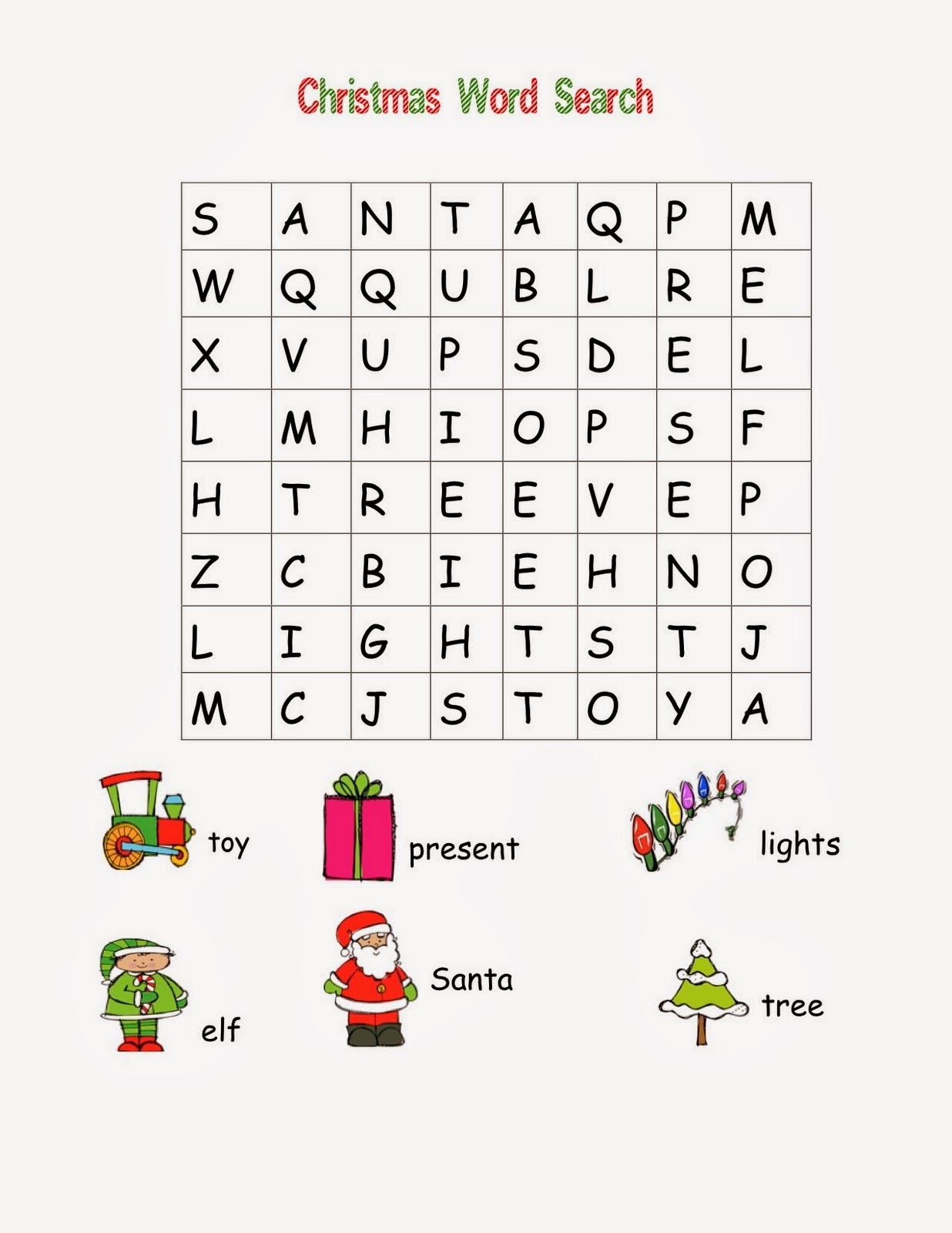 Easy Christmas Word Search - HD Wallpapers Blog