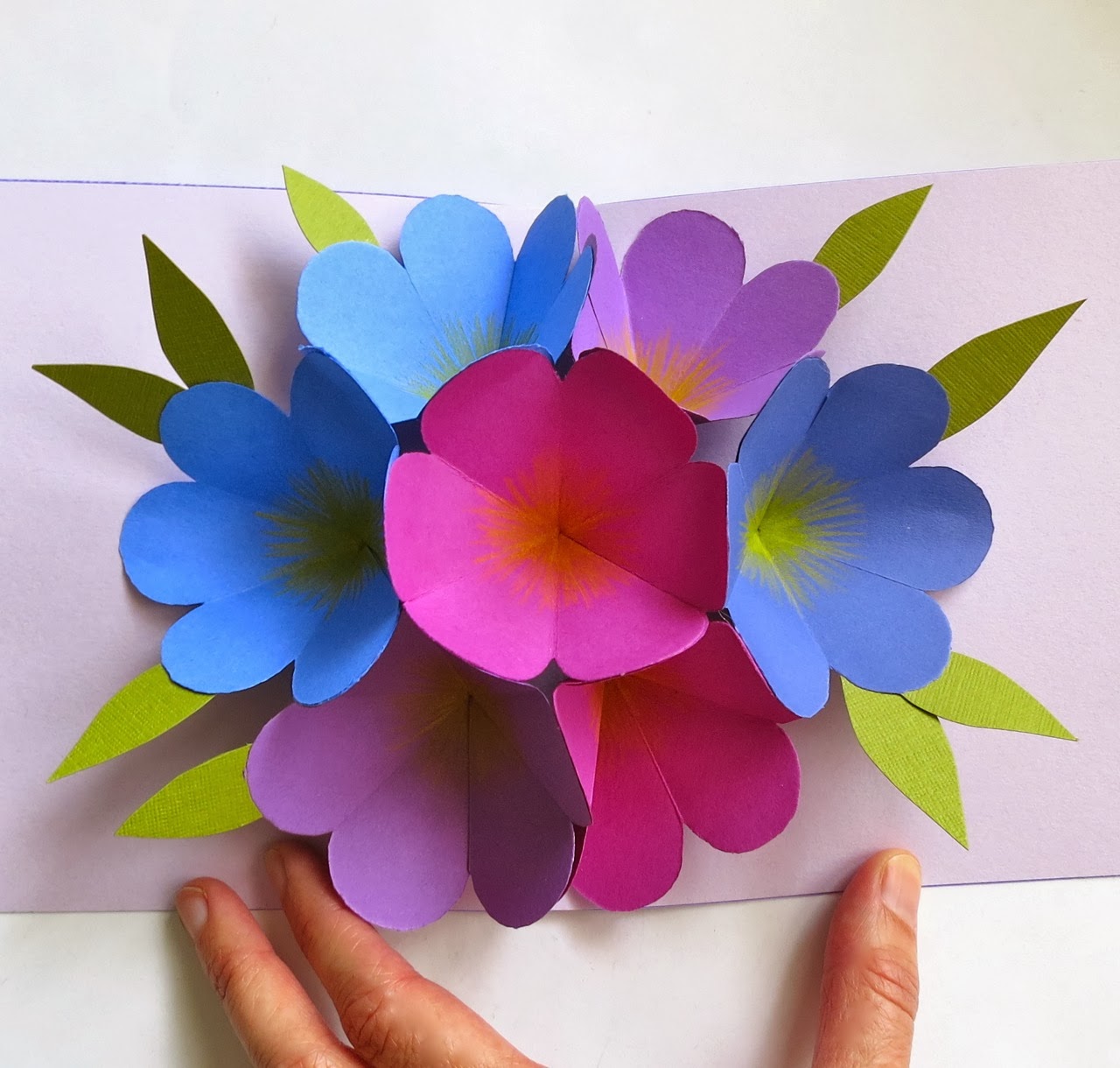 3d Pop Up Flower Card Template