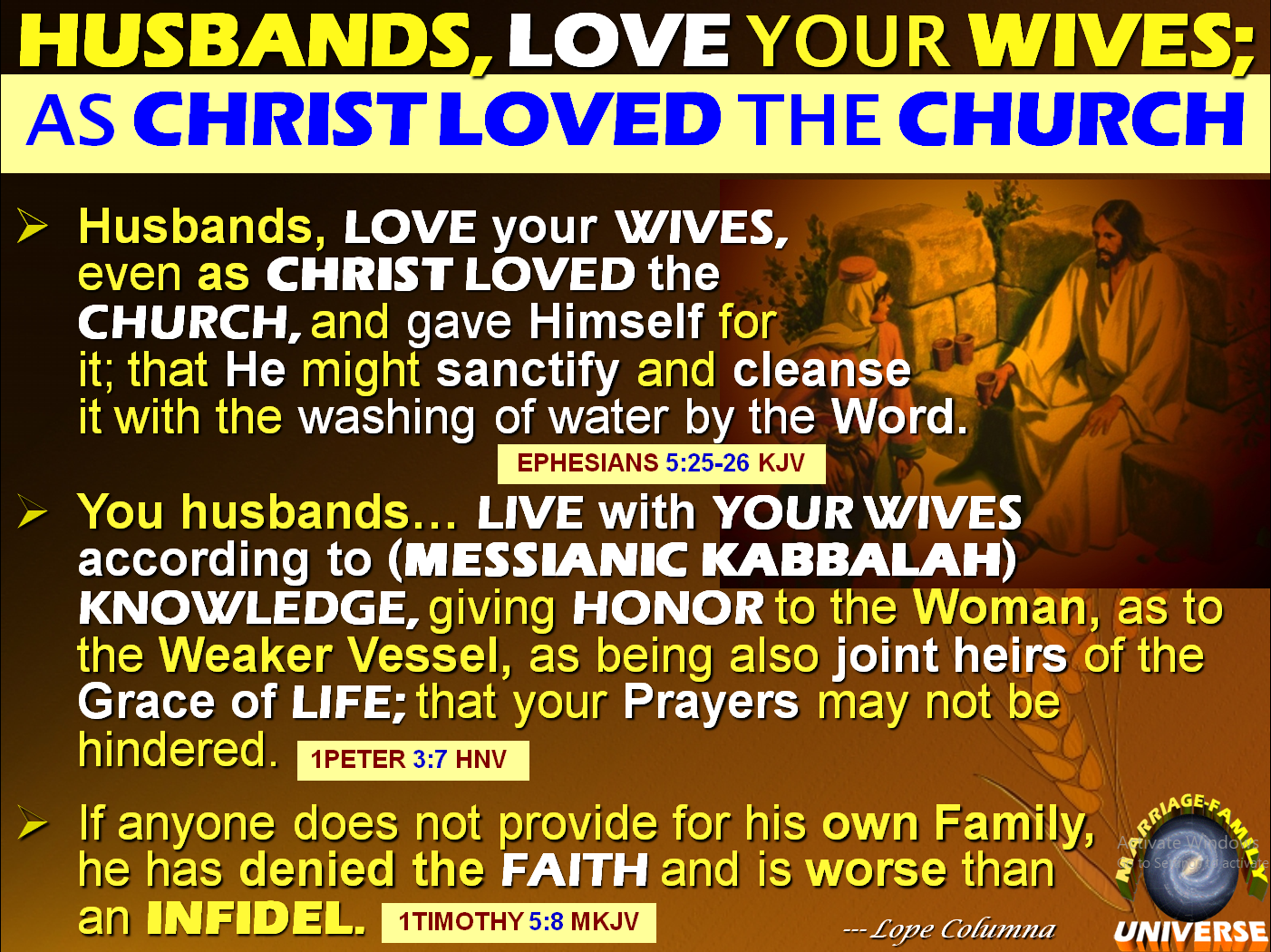 The MARRIAGE AND FAMILY UNIVERSE How To A Godly HUSBAND & WIFE