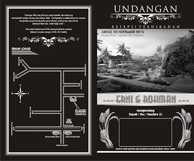 CONTOH DESAIN UNDANGAN HITAM PUTIH - Waroung Desain