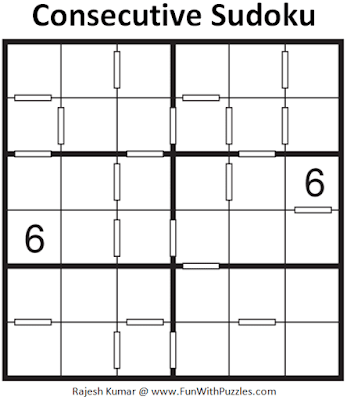 Consecutive Sudoku Puzzle (Mini Sudoku Series #106)