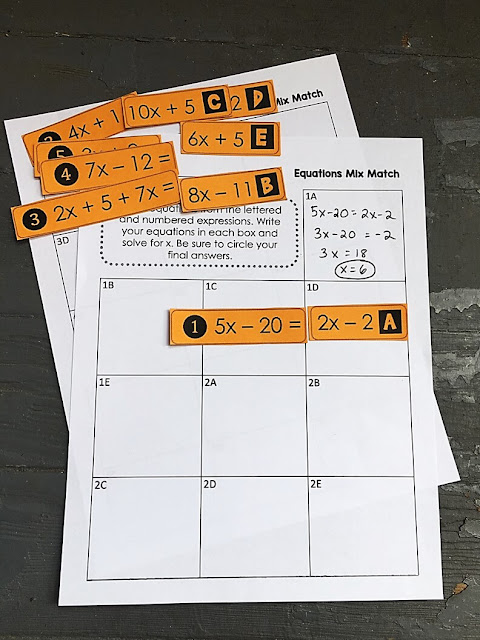 Scaffolded Math and Science: Solving Equations Activities