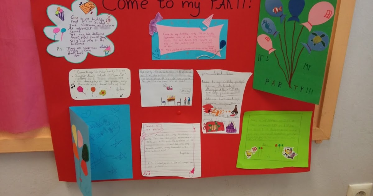 My E English Class PARTY INVITATIONS my-e-english-class-party-invitations