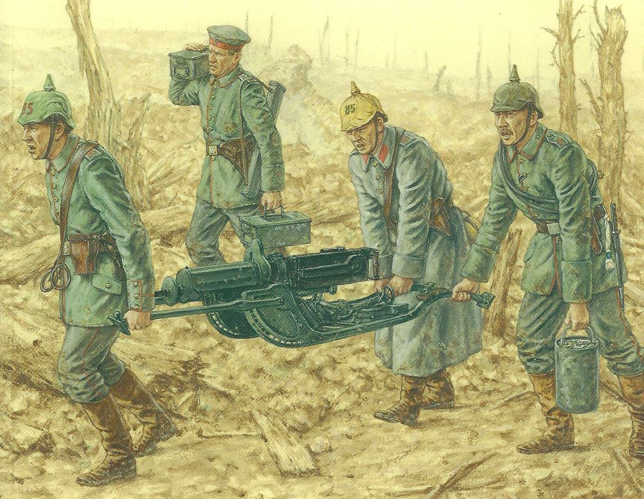 Эпизоды первой мировой войны. 1914-1918 Первая мировая. Германская пехота ПМВ.