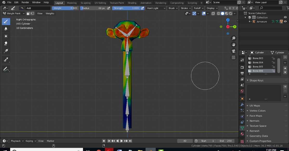 Blender 2.8 Weight Paint / Rigging / beginner tutorial 2020 Blender 2
