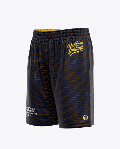 Download Basketball Reversible Mesh Short Mockup - Front Half Side View