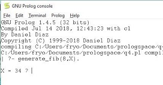 CskeCode: Write a program in PROLOG to implement generate_fib(N,T ...