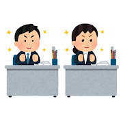 やる気のある会社員のイラスト