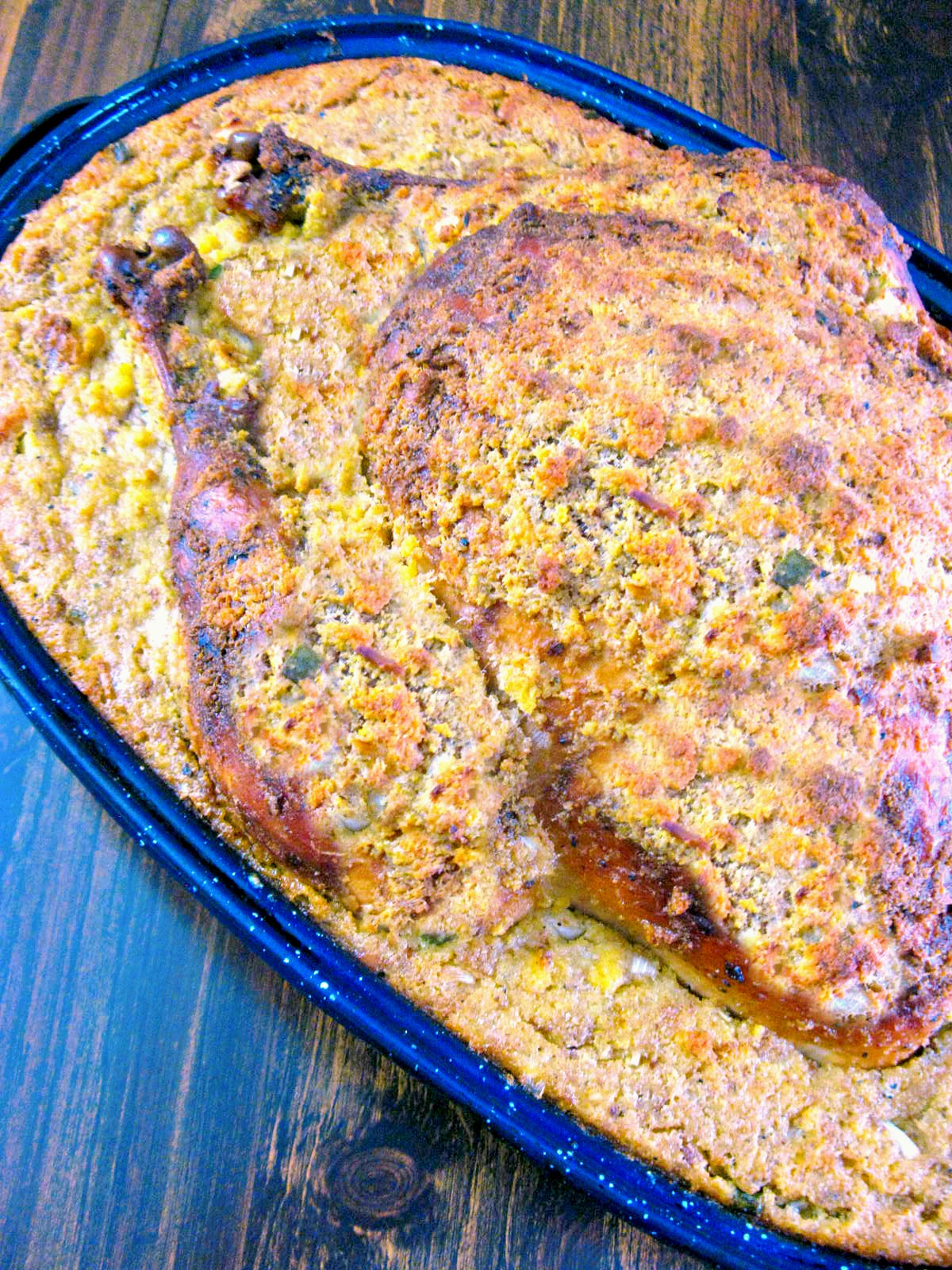 Cooking with K: Grandma's Cornbread Dressing Stuffed Turkey {A whole ...