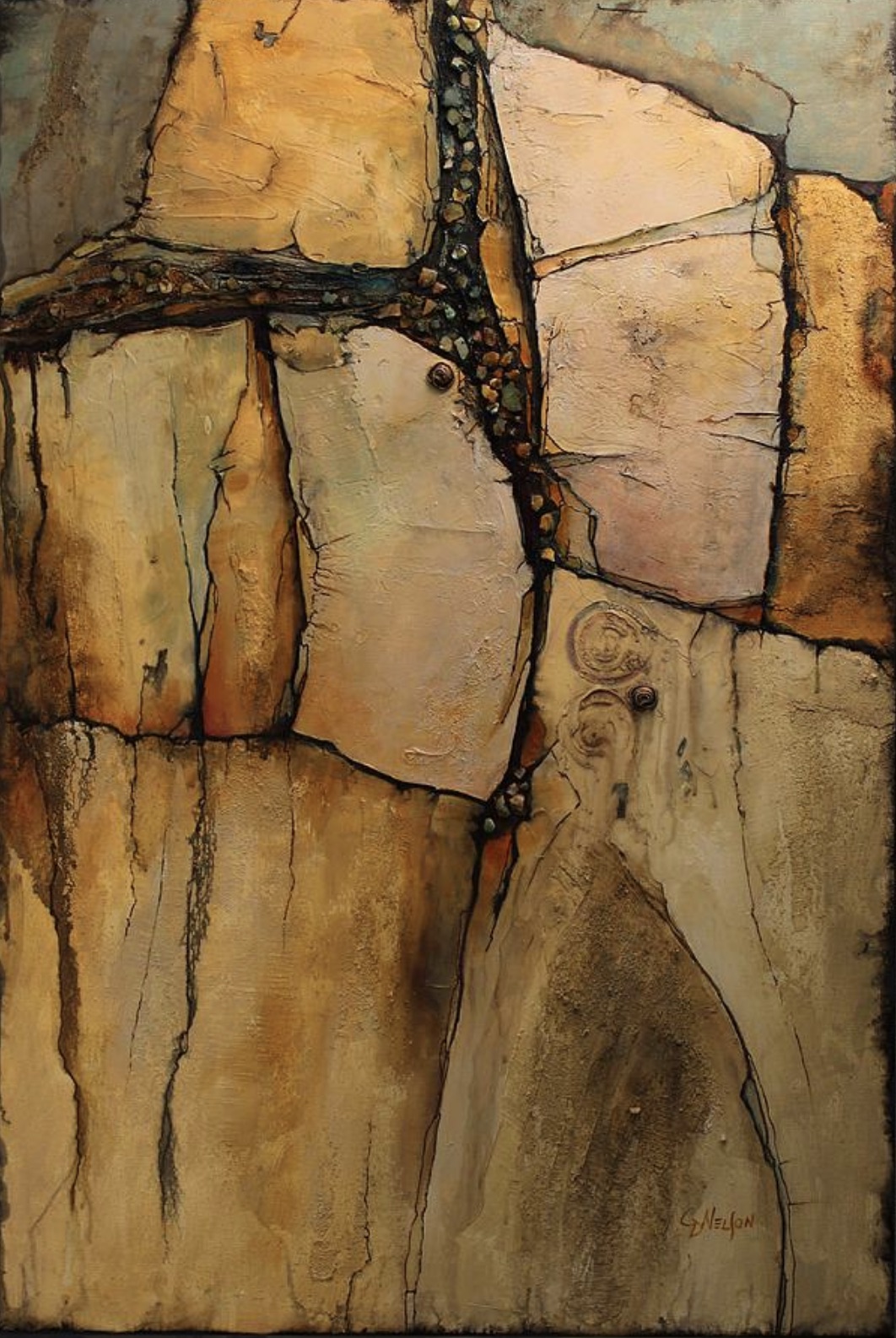 CAROL NELSON FINE ART BLOG Geological Abstract Fine Art Print "Wood Rock" © Carol Nelson Fine Art