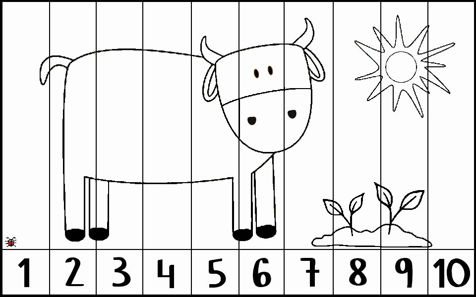 retrasar Posesión vela Actividades para Educación Infantil: 8 puzzles para colorear del 1-10