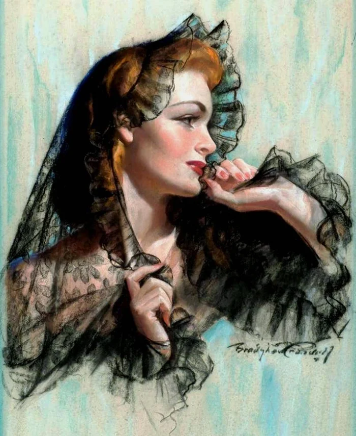 John Bradshaw Crandell 1896-1966 | American Glamour and Pin-Up painter