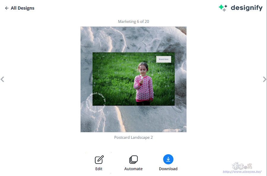 Designify 線上照片去背＆合成影像設計工具，可編輯樣板圖片一次合成10張影像