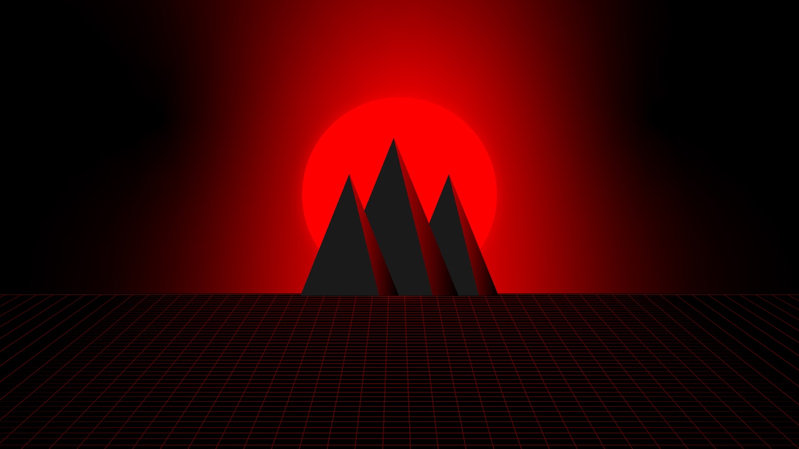 red synth wave wallpaper 8k