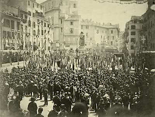 Inauguración del monumento a Giordano Bruno en Campo dei Fiori (Roma) - Ettore Ferrari, 1889