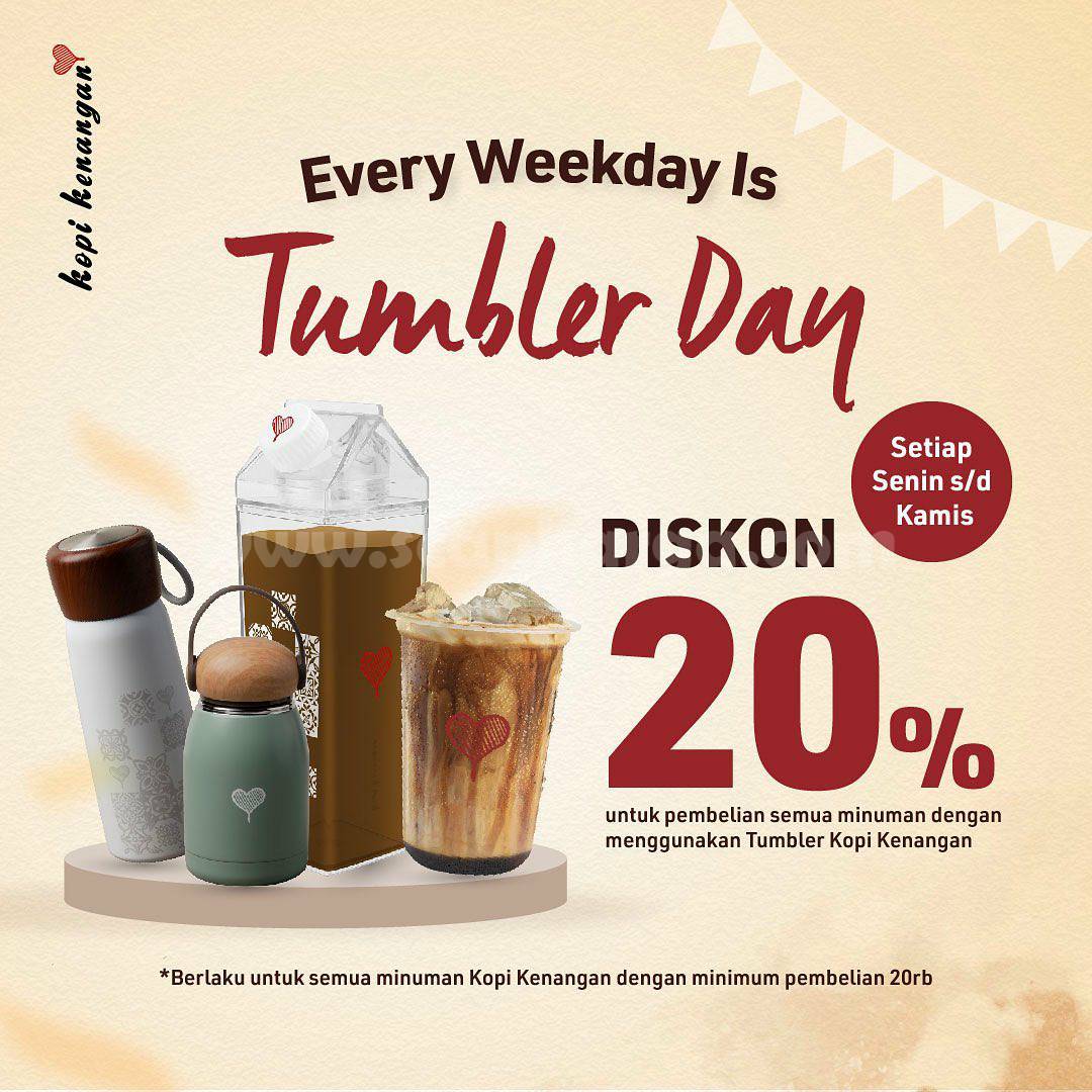 Kopi Kenangan Promo Weekday Tumbler Day Diskon 20%