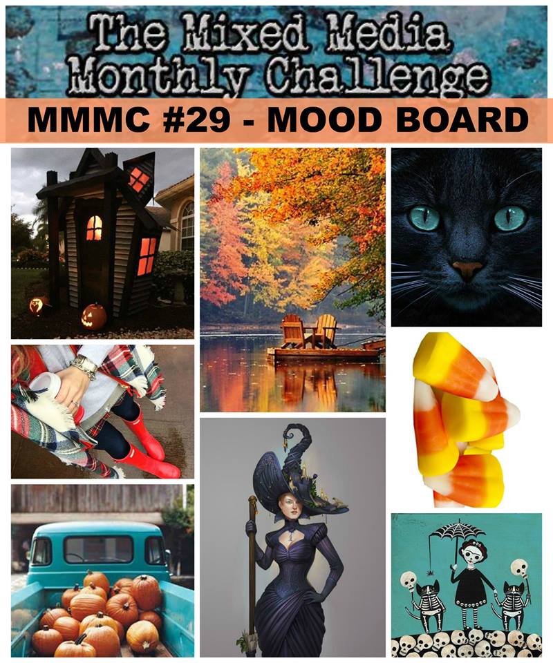 Astrid's Artistic Efforts Mixed Media Monthly challenge 29 Fall