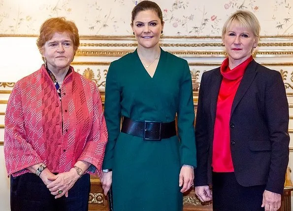 Crown Princess Victoria wore her Rodebjer Alexe dress. Crown Princess Victoria wore a green dress by Rodebjer