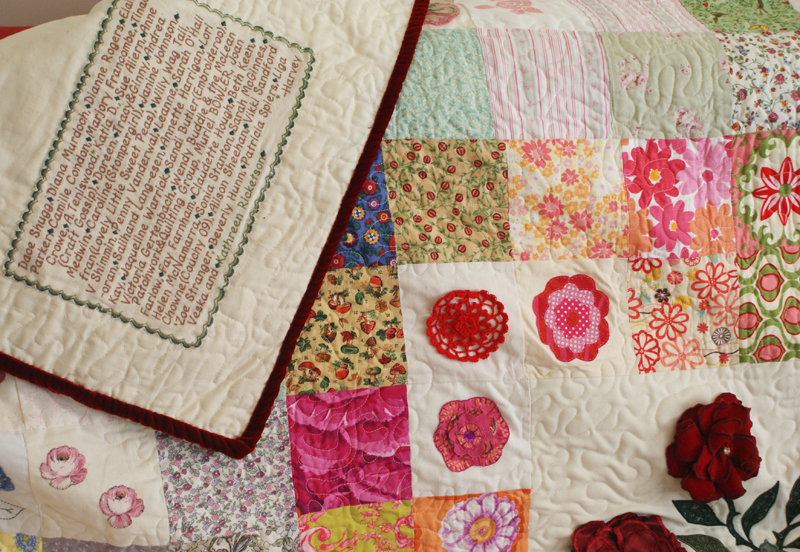 CurlyPops 65 Roses Community Quilt via Whip Up