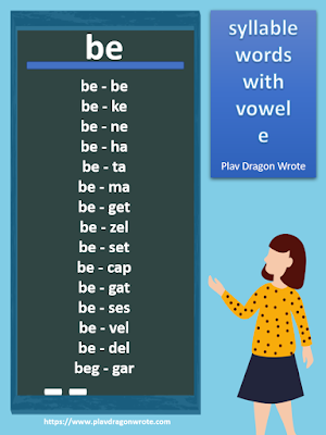 Syllable Words with the Small Vowel Letter e - Effective Reading Guide for Kids