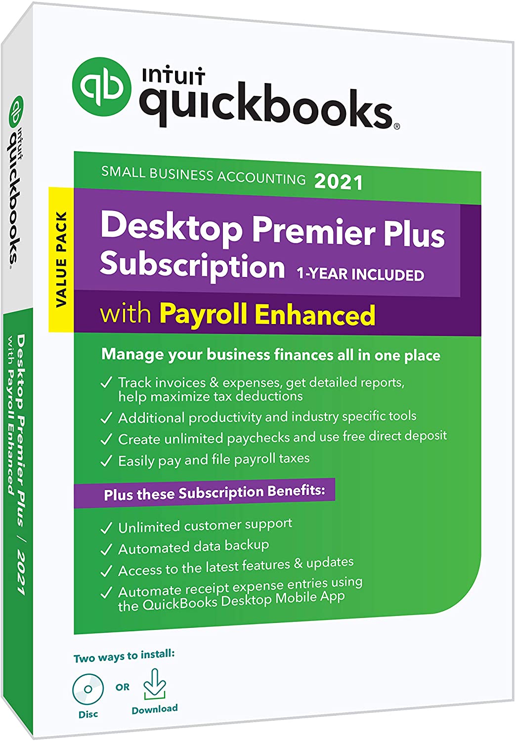 QuickBooks Desktop Pro Plus 2021 Accounting Software for Small Business