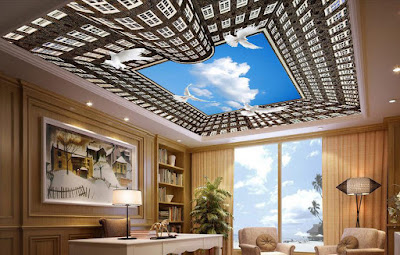 New 3d ceiling art designs for modern interior