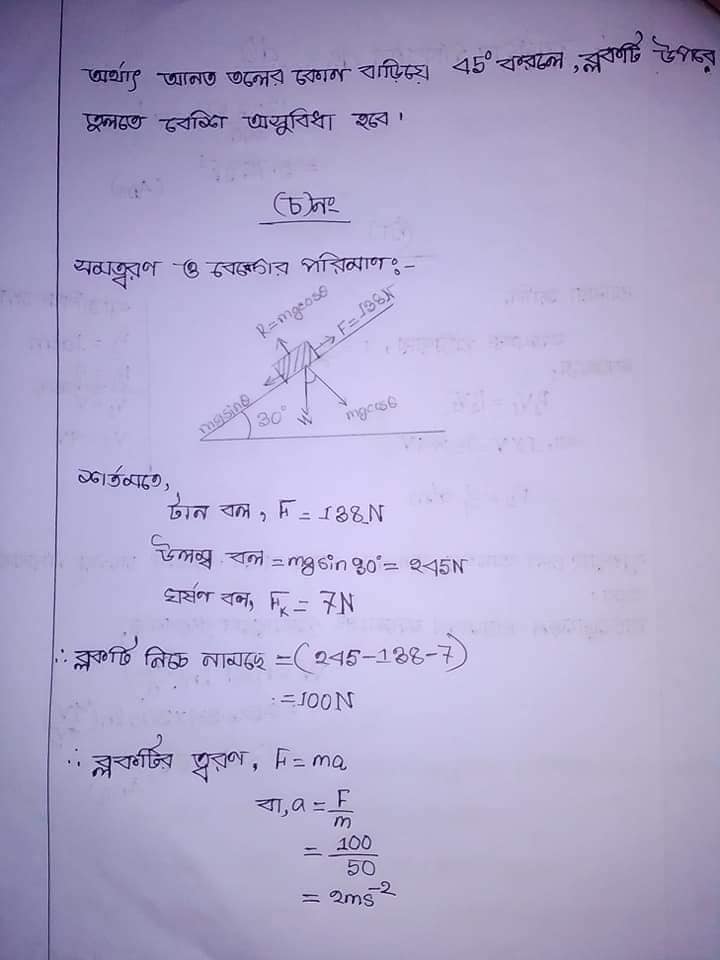 HSC Physics 4th Week Assignment Answer 2021